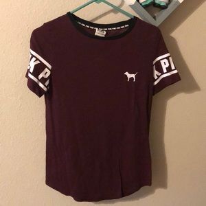 Maroon Victoria’s Secret PINK T Shirt